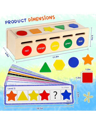 Juguetes Montessori LOOIKOOS de Madera para Niños 1-4 Años