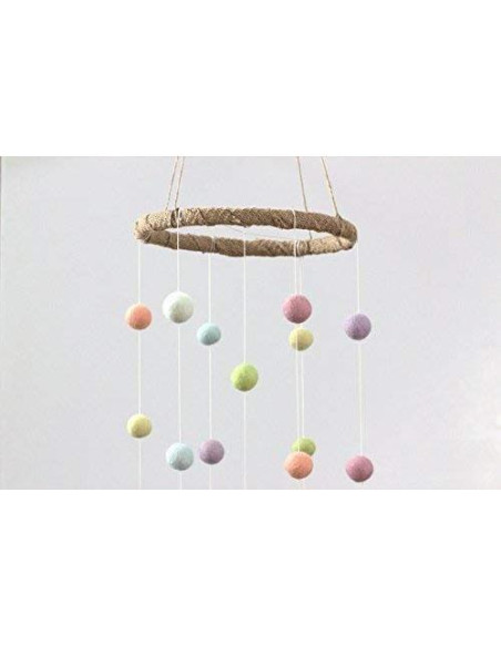 Móvil de Cielo de Fieltro Arcoíris - Decoración Infantil Hecho a Mano Móvil de Cielo de Fieltro Arcoíris - Decoración Infantil Hecho a Mano