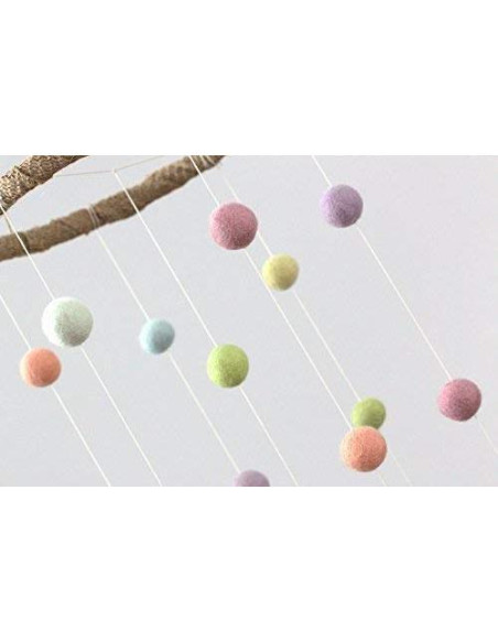 Móvil de Cielo de Fieltro Arcoíris - Decoración Infantil Hecho a Mano Móvil de Cielo de Fieltro Arcoíris - Decoración Infantil Hecho a Mano