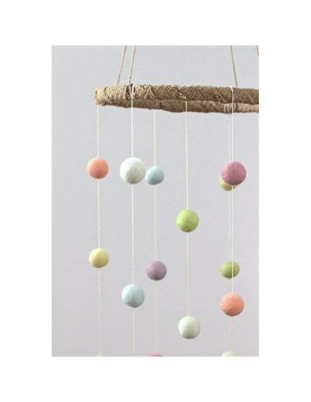Móvil de Cielo de Fieltro Arcoíris - Decoración Infantil Hecho a Mano Móvil de Cielo de Fieltro Arcoíris - Decoración Infantil Hecho a Mano
