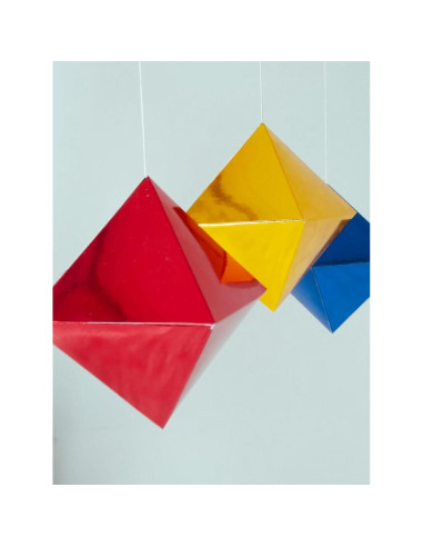 Juego de Móviles Montessori 4x para Bebés - Móvil Munari, Octaédrico, Gobbi y Dancer