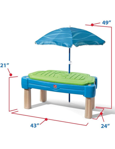 Mesa de Arena y Agua Step2 2 en 1 con Paraguas y Accesorios