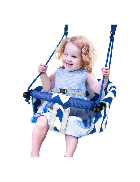 Columpio para Niños Shker Azul - Asiento Seguro y Ajustable Columpio para Niños Shker Azul - Asiento Seguro y Ajustable