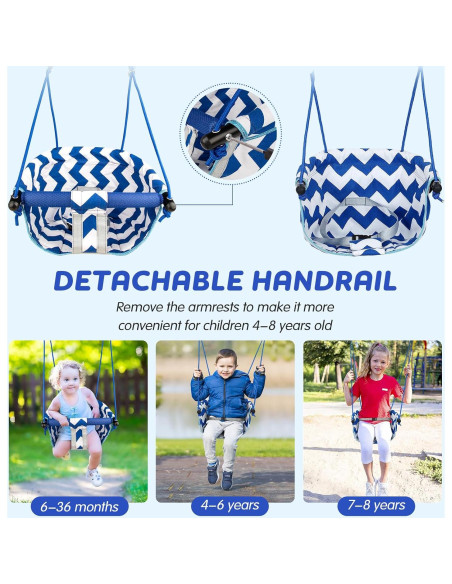 Columpio para Niños Shker Azul - Asiento Seguro y Ajustable Columpio para Niños Shker Azul - Asiento Seguro y Ajustable