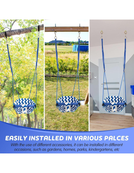 Columpio para Niños Shker Azul - Asiento Seguro y Ajustable Columpio para Niños Shker Azul - Asiento Seguro y Ajustable