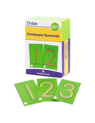 Tarjetas Didácticas de Números de Papel de Lija Didax 0-9