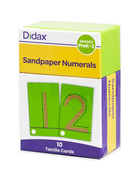 Tarjetas Didácticas de Números de Papel de Lija Didax 0-9 Tarjetas Didácticas de Números de Papel de Lija Didax 0-9