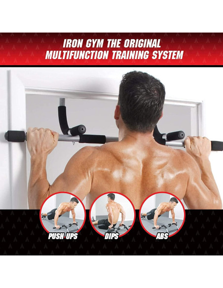 Barra de Dominadas Iron Gym Original Ajustable para Puerta Barra de Dominadas Iron Gym Original Ajustable para Puerta