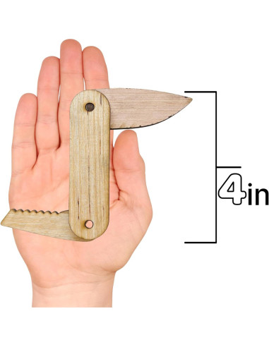 Cuchillo de Juguete de Madera AVTRBoutique 10 cm para Niños