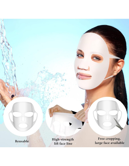 2 Hojas Soporte de Mascarilla Facial Silicona Reutilizable 2 Hojas Soporte de Mascarilla Facial Silicona Reutilizable