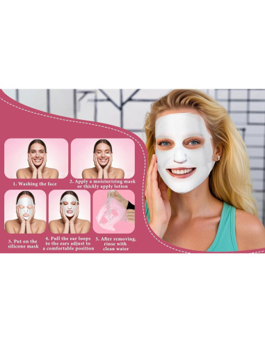 2 Hojas Soporte de Mascarilla Facial Silicona Reutilizable