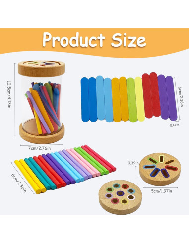Juguete Montessori de Clasificación de Formas y Colores - CKCBJXYM