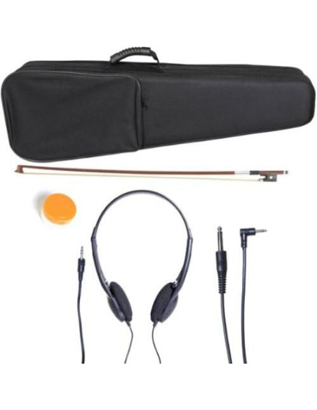 Violín Eléctrico Cecilio 4/4 Rojo con Estuche y Auriculares Violín Eléctrico Cecilio 4/4 Rojo con Estuche y Auriculares