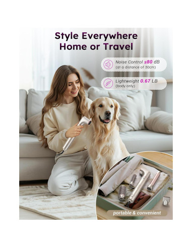 Rylena Deluxe 8-en-1 Air Styler Pro 2025, Cepillo Secador 600M