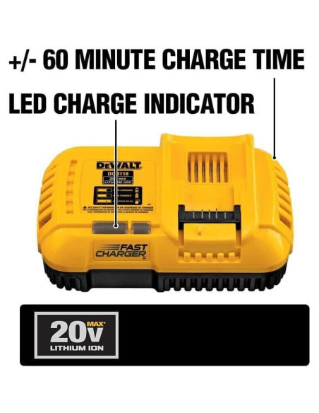 Cargador Rápido DEWALT DCB118 20V MAX y FLEXVOLT 8A Cargador Rápido DEWALT DCB118 20V MAX y FLEXVOLT 8A