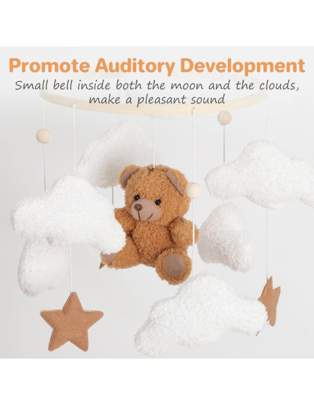 Móvil para Cuna Oso de Peluche Nicemer - Decoración Infantil Móvil para Cuna Oso de Peluche Nicemer - Decoración Infantil