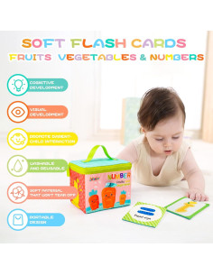 Tarjetas Flash Suaves Jollybaby para Bebés 0-3 Años 2