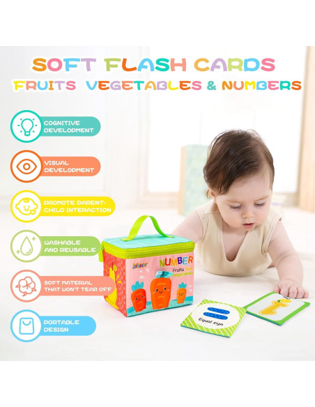 Tarjetas Flash Suaves Jollybaby para Bebés 0-3 Años Tarjetas Flash Suaves Jollybaby para Bebés 0-3 Años