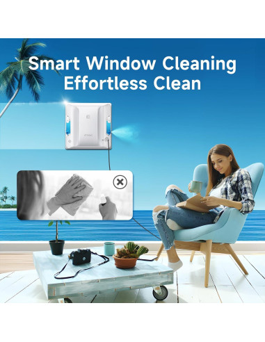 Robot Limpiador de Ventanas FMART W7 Doble Rocío AI 2.48kg