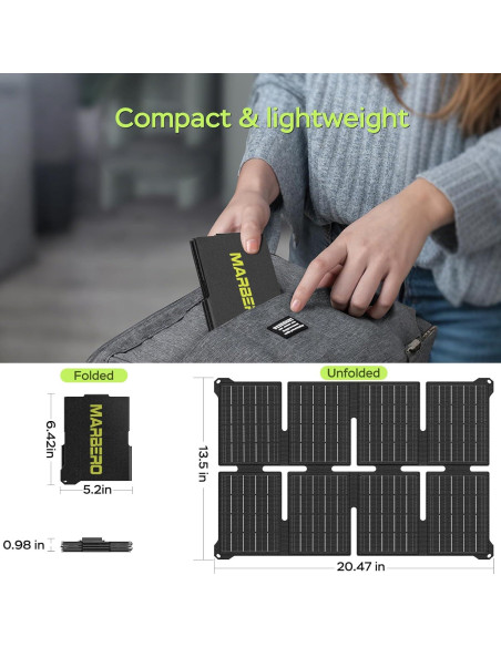 Generador Solar Portátil MARBERO M82 80W con Panel 25W Generador Solar Portátil MARBERO M82 80W con Panel 25W