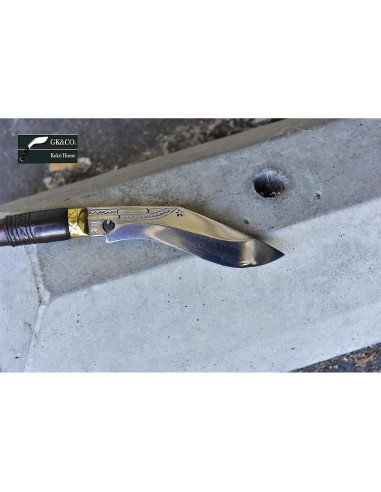 Cuchillo Kukri GK&CO. 5" Hecho a Mano en Nepal - Acero Carbono