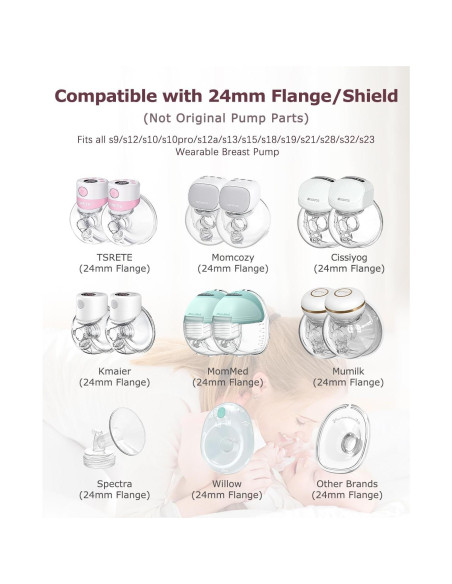 Insertos de Flange 19mm para Extractor de Leche Gowing - 2pcs Insertos de Flange 19mm para Extractor de Leche Gowing - 2pcs