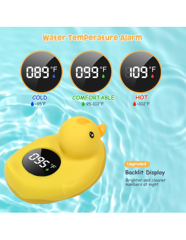 Termómetro de baño pato Mamtopia JP01 con advertencia de temperatura