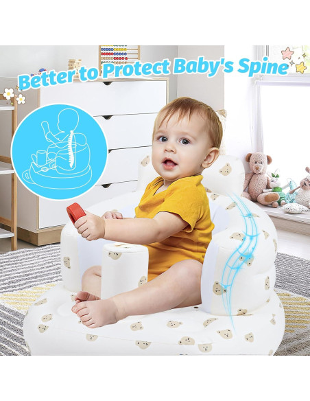 Asiento Inflable para Bebés Zenflux Oso - 52.8x50x37.3 cm Asiento Inflable para Bebés Zenflux Oso - 52.8x50x37.3 cm
