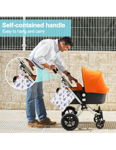 Paquete de 2 Bolsas Impermeables HAIJSEVR 30x28 cm para Pañales