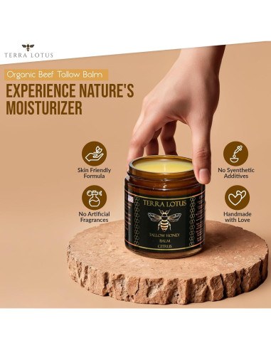 Bálsamo Hidratante Terra Lotus 113g Sebo de Res Orgánico Cítricos