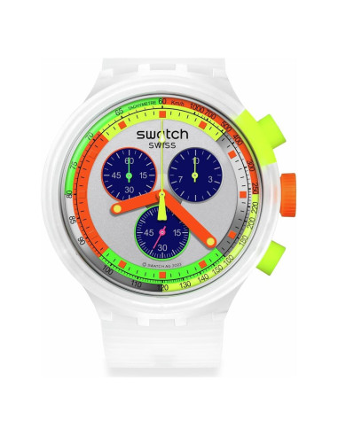 Reloj Swatch Big Bold Chrono Unisex 47mm Cuarzo Transparente
