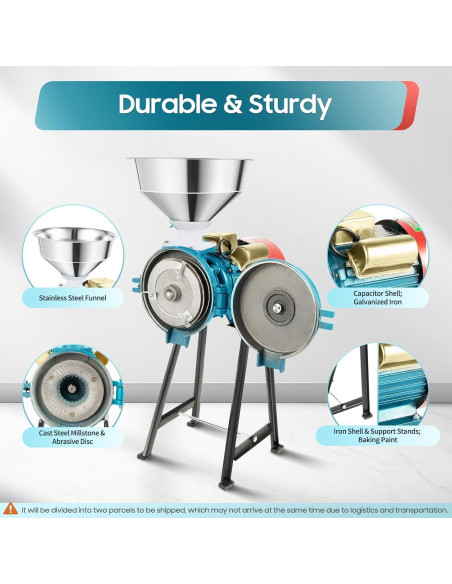 Molino de Granos Eléctrico Headery 2200W 110V Alta Eficiencia Molino de Granos Eléctrico Headery 2200W 110V Alta Eficiencia