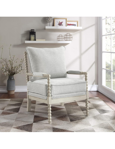 Silla de Acento Kaylee Spindle OSP Home Furnishings Gris