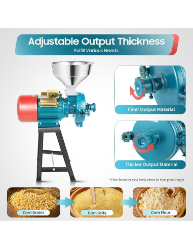 Molino de Granos Eléctrico Headery 2200W 110V Alta Eficiencia