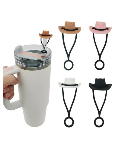 Set de 4 cubiertas de paja HOMDSG sombrero vaquero