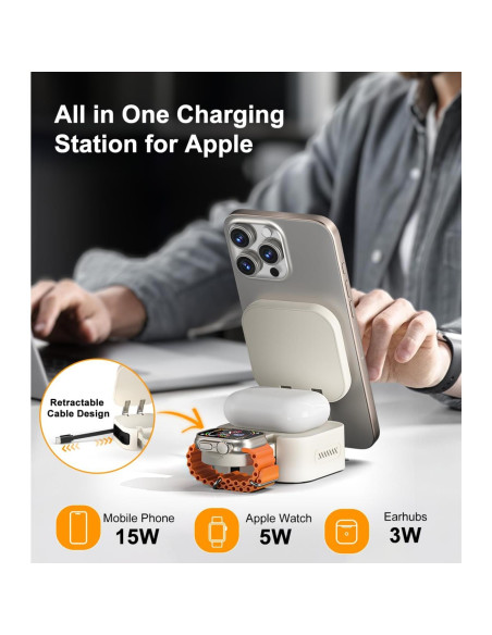 Cargador Inalámbrico 3 en 1 ULiXWH 22.5W para Apple Cargador Inalámbrico 3 en 1 ULiXWH 22.5W para Apple