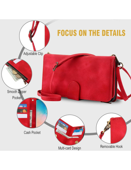 Funda Asuwish para Google Pixel 6 con tapa y soporte rojo Funda Asuwish para Google Pixel 6 con tapa y soporte rojo