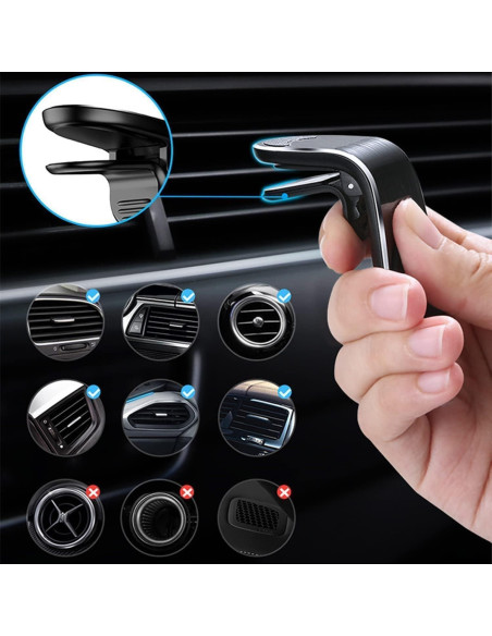 Soporte Universal para Teléfono Magnético Pxiryanlow Negro Soporte Universal para Teléfono Magnético Pxiryanlow Negro