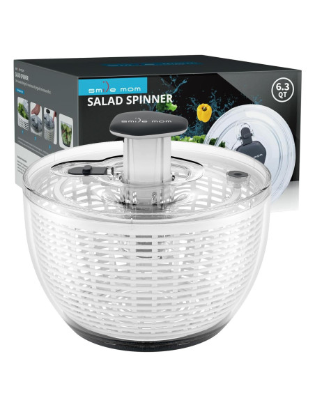 Centrifugadora de ensaladas Sonrisa Mamá 6.3 Qt blanca Centrifugadora de ensaladas Sonrisa Mamá 6.3 Qt blanca
