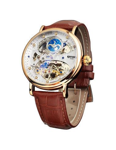 Reloj Mecánico Automático FORSINING J128-5 Steampunk Oro