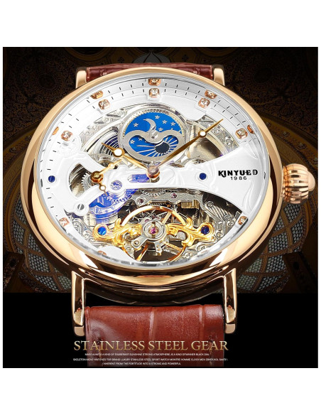 Reloj Mecánico Automático FORSINING J128-5 Steampunk Oro Reloj Mecánico Automático FORSINING J128-5 Steampunk Oro