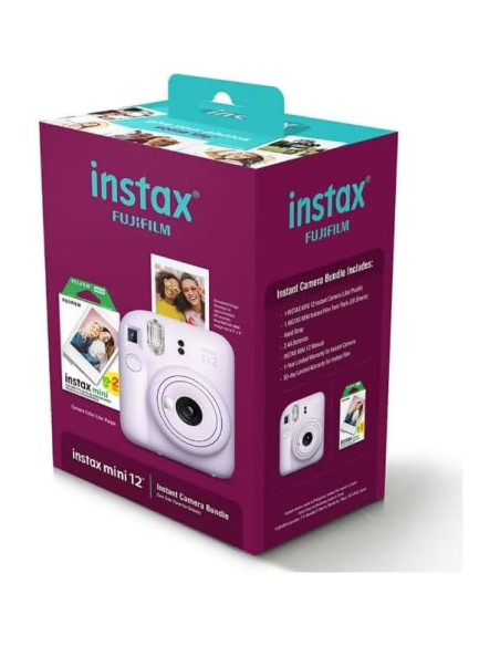 Cámara Instantánea Fujifilm Instax Mini 12 - Lila, 20 Hojas Cámara Instantánea Fujifilm Instax Mini 12 - Lila, 20 Hojas