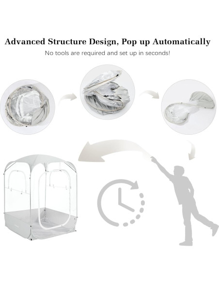 Carpa Deportiva Raynesys Pop Up para 2 Personas Beige Carpa Deportiva Raynesys Pop Up para 2 Personas Beige