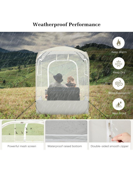 Carpa Deportiva Raynesys Pop Up para 2 Personas Beige Carpa Deportiva Raynesys Pop Up para 2 Personas Beige
