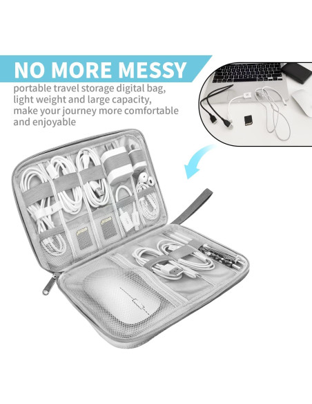 Organizador de Cables Lcsmaokin Gris 24x17 cm Impermeable Organizador de Cables Lcsmaokin Gris 24x17 cm Impermeable