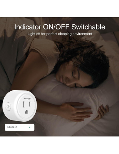 Enchufe Inteligente GHome WP3-2 WiFi Control Remoto 2 Piezas