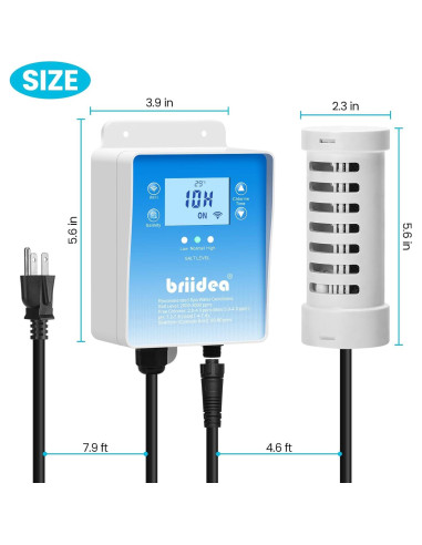 Generador de Cloro por Sal WiFi Briidea BR-157 para Spa 7570L
