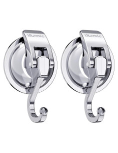 Ganchos de Ventosa iRomic Alta Resistencia 2 Pack Plata