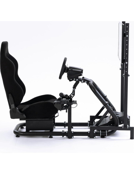 Cockpit de Simulador de Carreras Hottoby Ajustable para TV 24-60" Cockpit de Simulador de Carreras Hottoby Ajustable para TV 24-60"