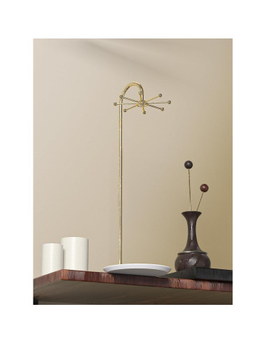 Soporte Giratorio de Joyería Coward Dorado para Collares y Pulseras
